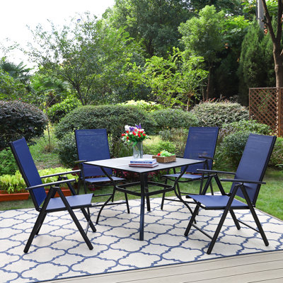 Alyah 4 - Person Patio Dining Set with Square Table