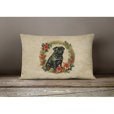 Christmas Flowers Frame Other/No Pattern Outdoor Throw Pillow