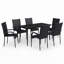 Adden 6 - Person Wicker Patio Dining Set with Rectangular Table-454162512-454162513