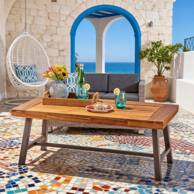 Table basse convenant aux espaces extérieurs et à la terrasse