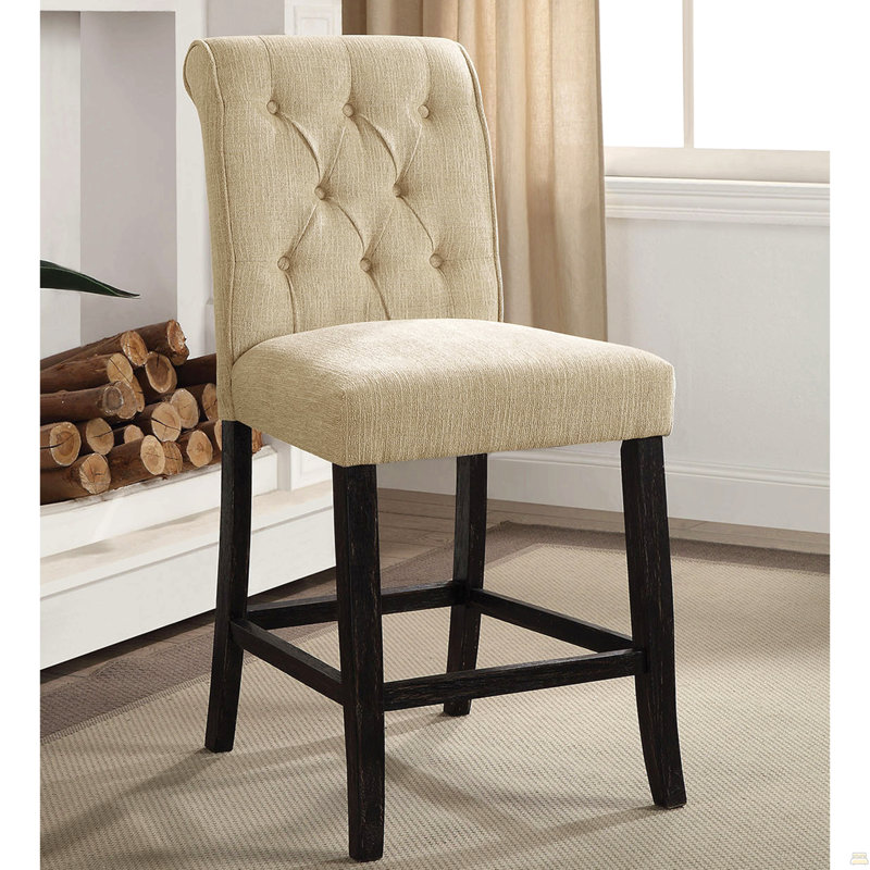 Ensemble de 2 chaises de salle à manger rembourrées en chenille