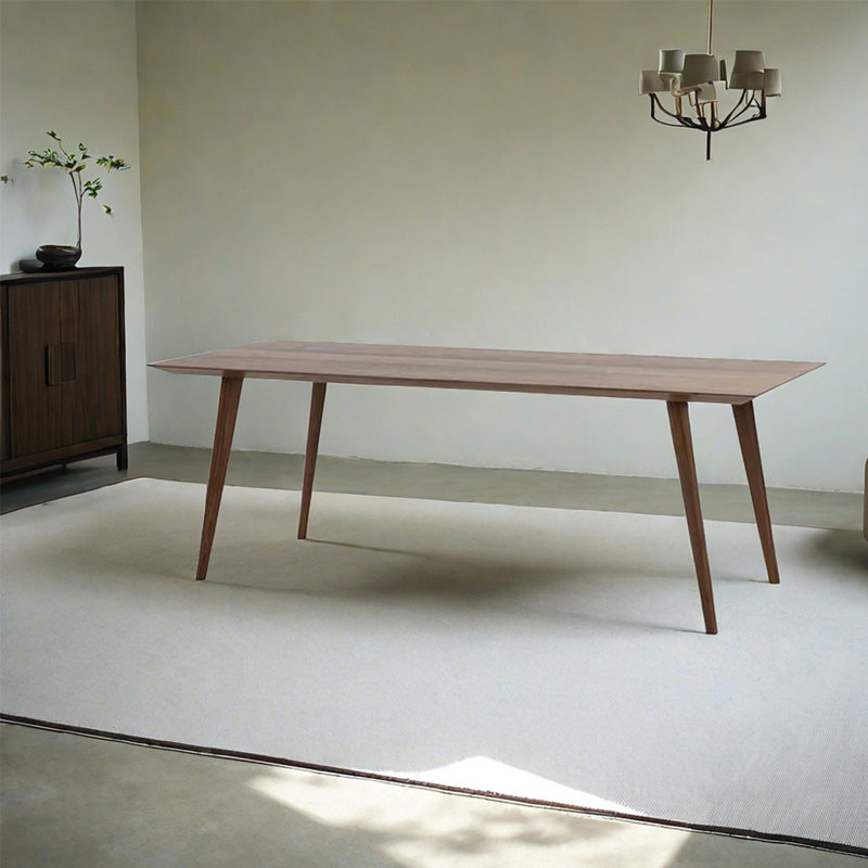 Ash Solid Wood Dining Table, 35.43" W x 94.49" L