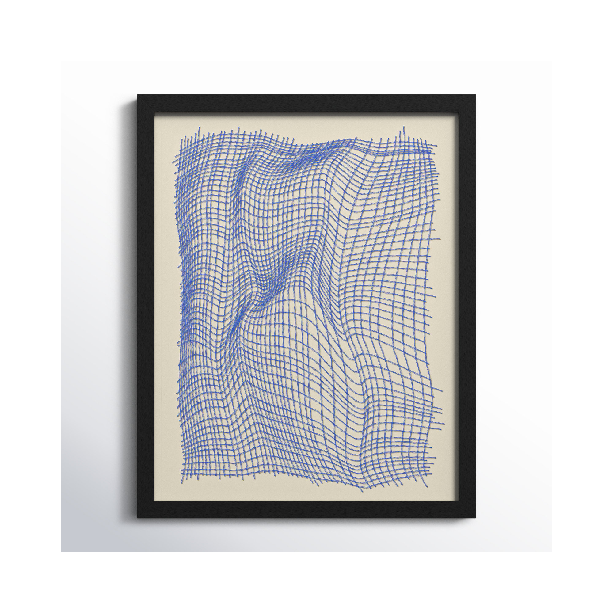 Netting 1 by Jacques Pilon, Black Single Structure Framed Paper, 25" H x 20" W x 1.25" D