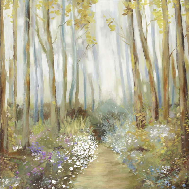 «Misty Trees» par Allison Pearce, art mural sur toile, H 24 po x l 24 po x P 1,5 po