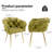 Modern Velvet Upholstered Kitchen Chairs Dining Chairs Set of 2-184720971