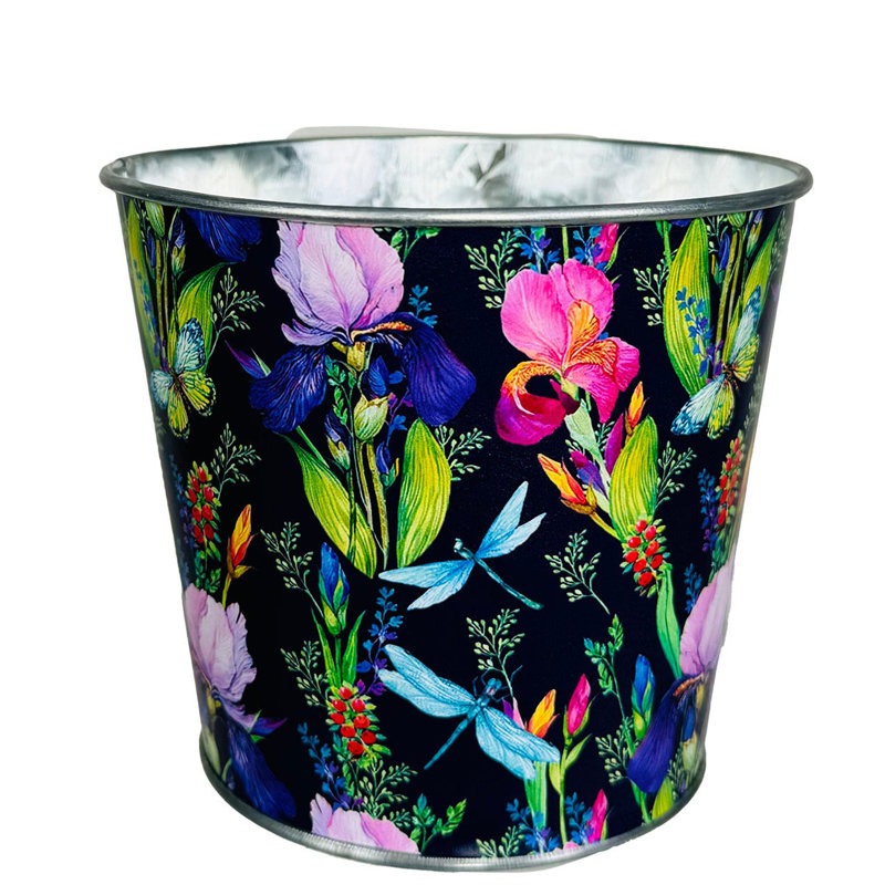 Dear Iris Floral Print Planter
