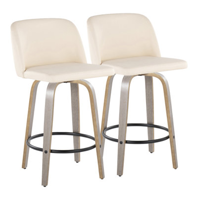 Lakyia Swivel Upholstered Counter Stool