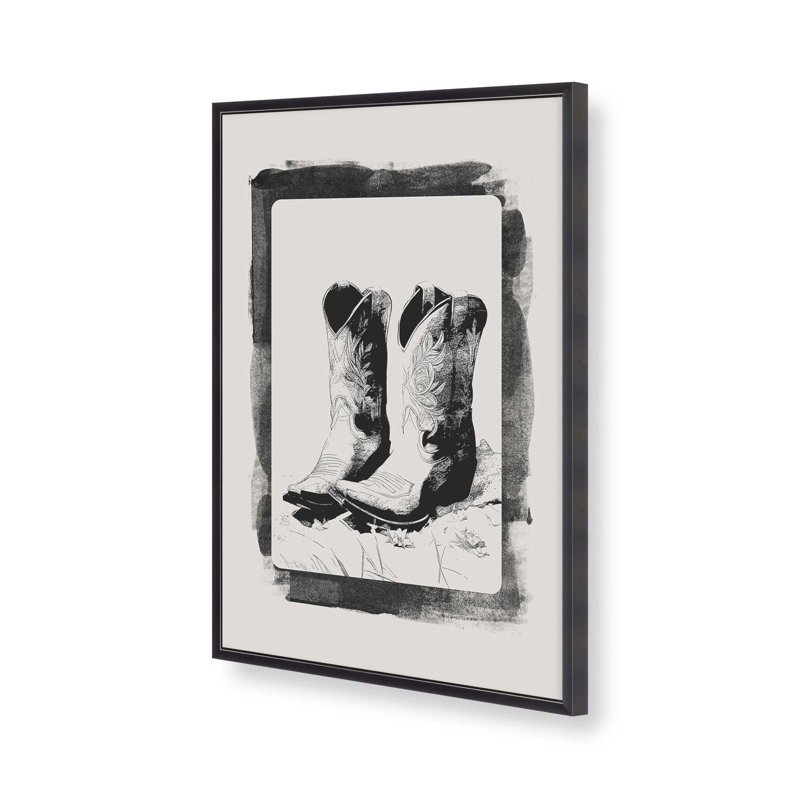 Impression de cartes monochromes occidentales III, H 15,25 po x l 12,25 po, Zinc patiné