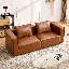 Canapé surdimensionné 84,25 po en cuir avec coussins réversibles 84,25 po-1776686793