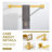 Bath Hardware Set 3-Piece Towel Bar Toilet Paper Holder Towel Ring Wall Mounted Bathroom Accessories Set In Brushed Gold-121793982