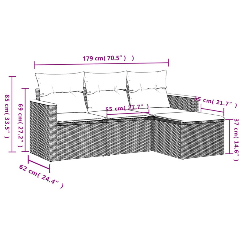 Vidaxl Garden Sofa Set