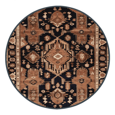 Machine Washable Persian Brown Area Rug