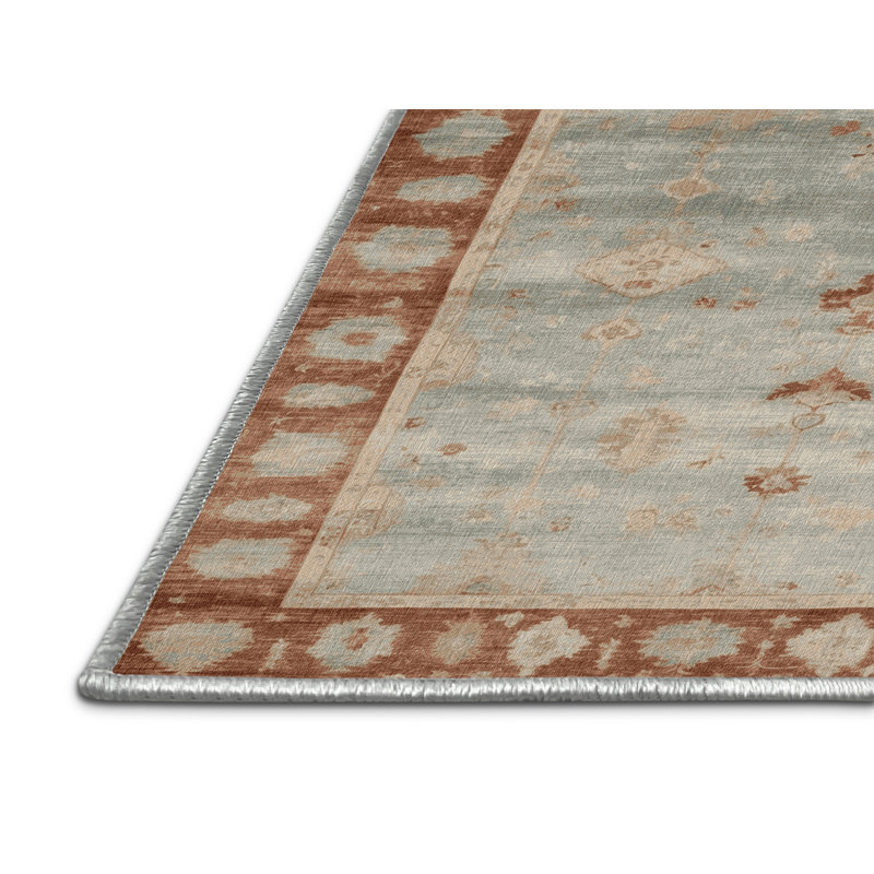Machine Washable Overdyed Beige Area Rug