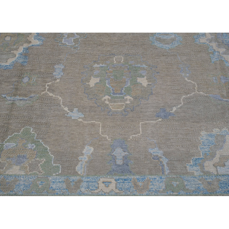 Tapis turc Oushak fait à la main 12 pi x 15 pi