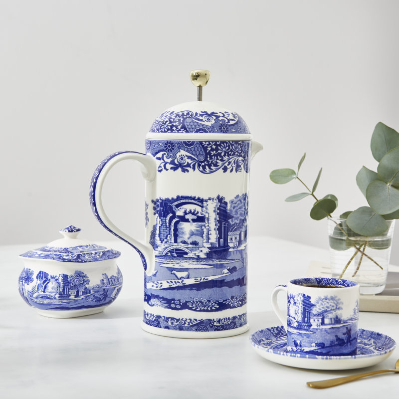 Spode Blue Italian Cafetiere 28 Oz