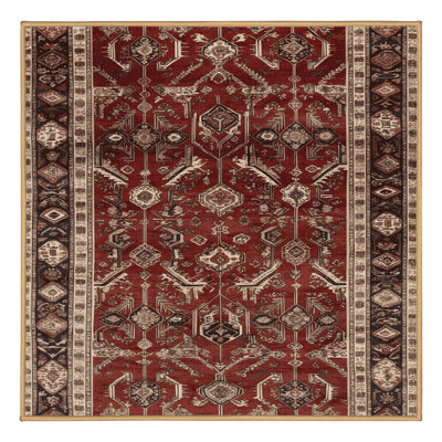 Tapis brun lavable à la machine