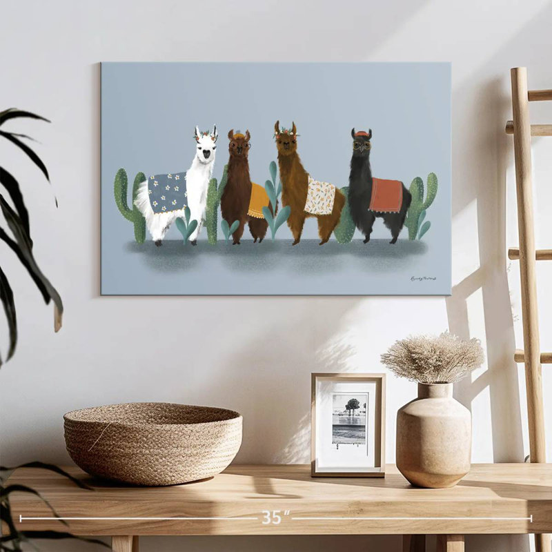 Brampt Delightful Alpacas III, 32" H x 48" W