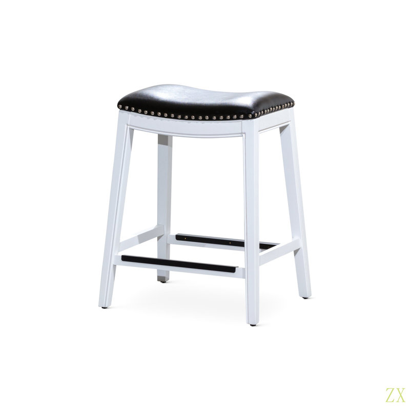 Tabouret 30 ", finition, siège en cuir