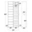 Armoire de rangement sécurisée à écran tactile en métal blanc à accès restreint 27 fentes l 21 po x P 9 po x H 50 po Fixturedisplays® 10224