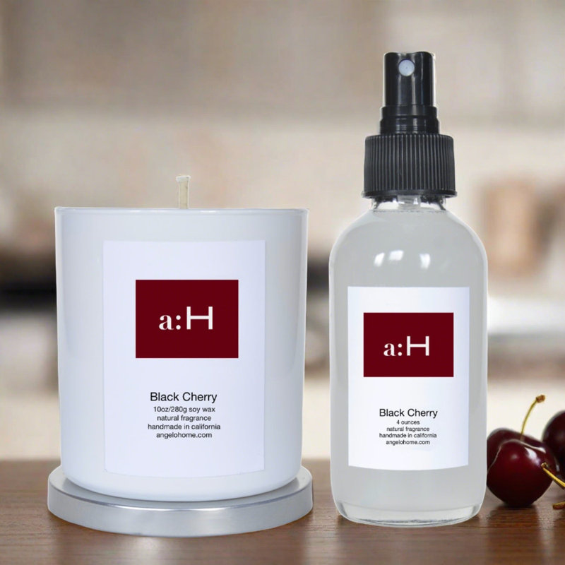 A: H bougie cerise noire