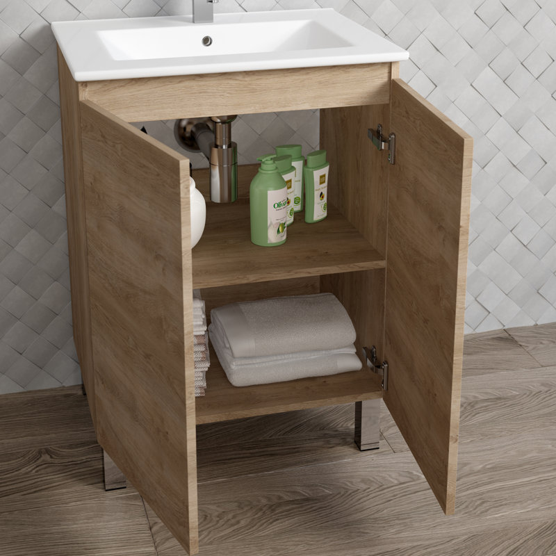 Ensemble de meuble-lavabo simple 23 po Jasso, Naturel