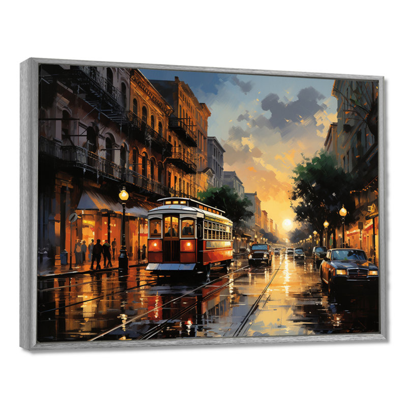 «New Orleans Cityscape Comes Alive At Night I - New Orleans», reproduction sur toile encadrée, H 34 po x l 44 po x P 1,5 po