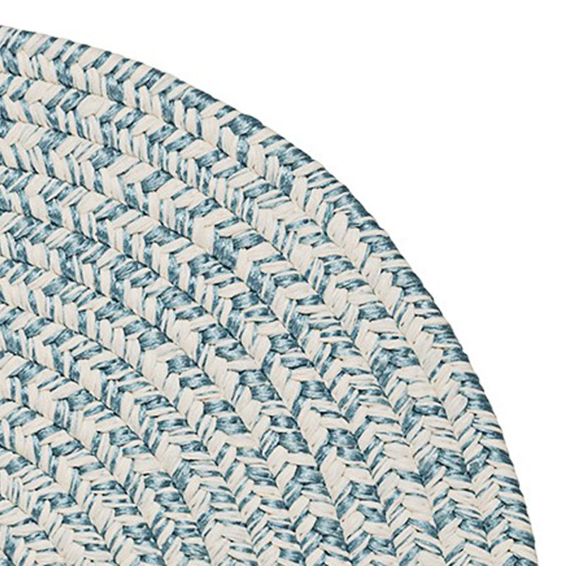 Tapis bleu tressé à la main Allyria, Tapis de couloir 2 pi x 9 pi