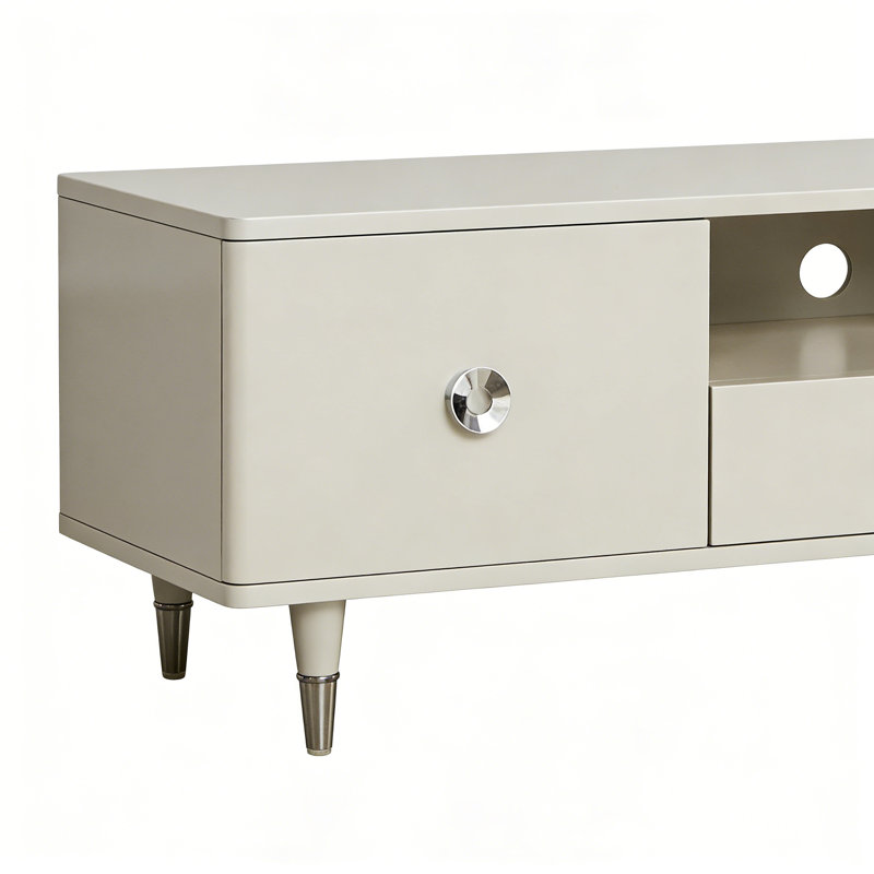 Meuble télé blanc cassé simple et tendance