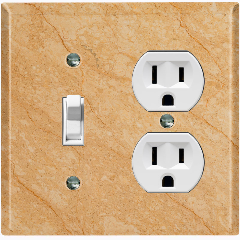 Patterned 2 - Gang Standard Combination Wall Plate