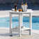 18 Inch Round Outdoor Side Table Adirondack Plastic/Resin Patio Side Table Weather Resistant End Table with Storage Shelf
