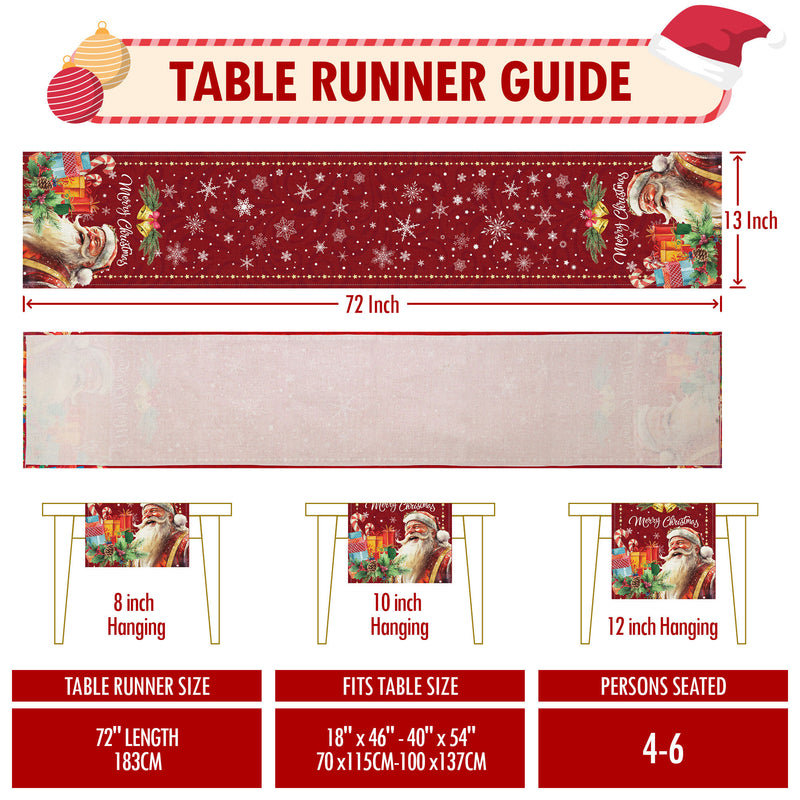 Chemin de table Christmas Santa Claus
