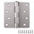 4 in. x 1/4 in. Radius Door Hinge Value Pack (3 per Pack)-21319266