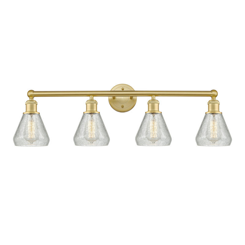 Éclairage pour meuble-lavabo 4 lumières Petronille, Or satiné