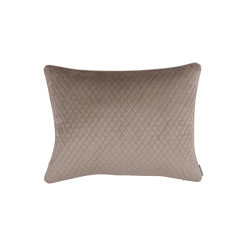 Valentina Quilted Medium Pillow, Standard, Brown