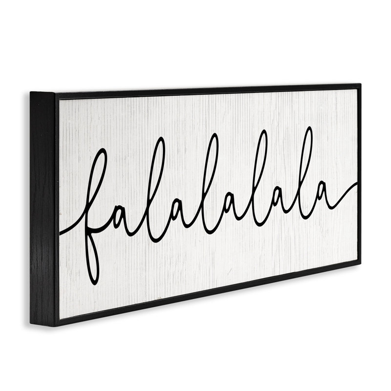 «Falalalala Minimal Holiday», estampe numérique par Daphne Polselli, Giclée encadrée noir minuit, H 10 po x l 24 po