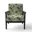 Fauteuil d'appoint rembourré bohémien et éclectique Green And White