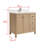 Newel 36 In. Single Sink Freestanding Bath Vanity In White Oak With Carrara Quartz Top