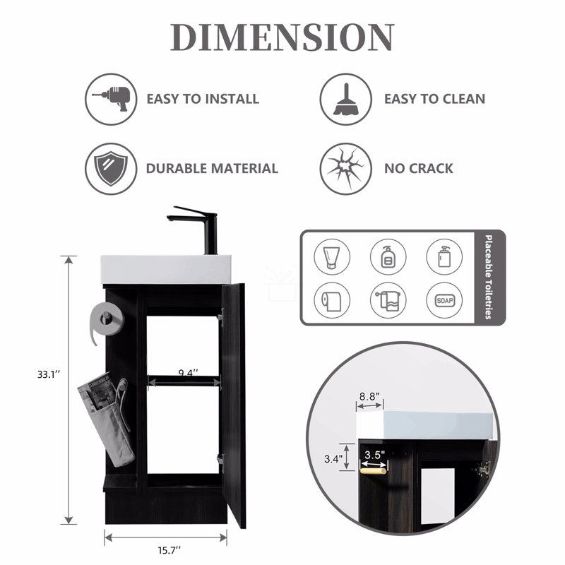 Ensemble de meuble-lavabo 16 po
