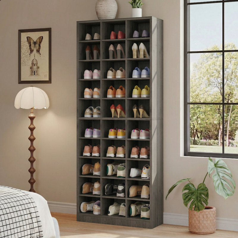 Rangement à chaussures 30 paires, Gris