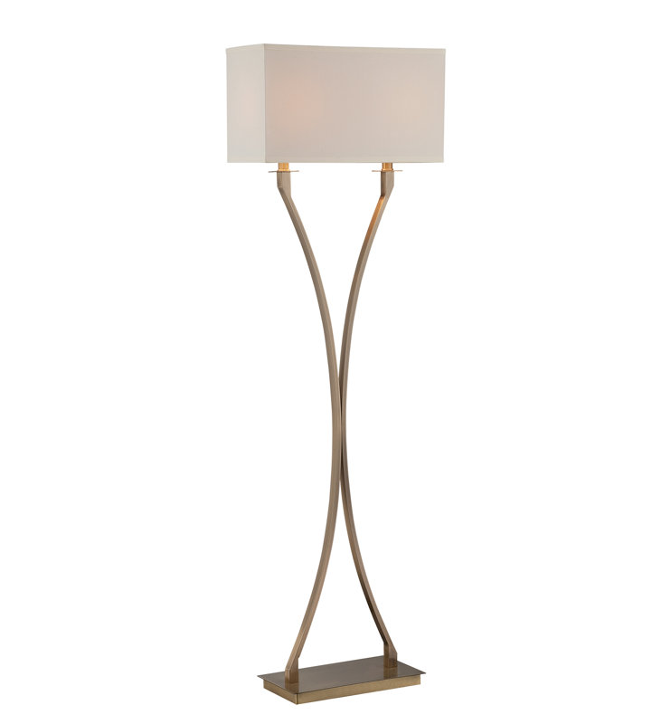 Charisse 59'' Antique Brass Floor Lamp