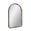 Miroir arqué 23,6 po x 35,4 po à deux tons noir mat et bois naturel