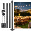 8 Ft Shade Sail Pole Post with Bracket Clamp