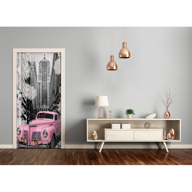 Car Pink Door Decal