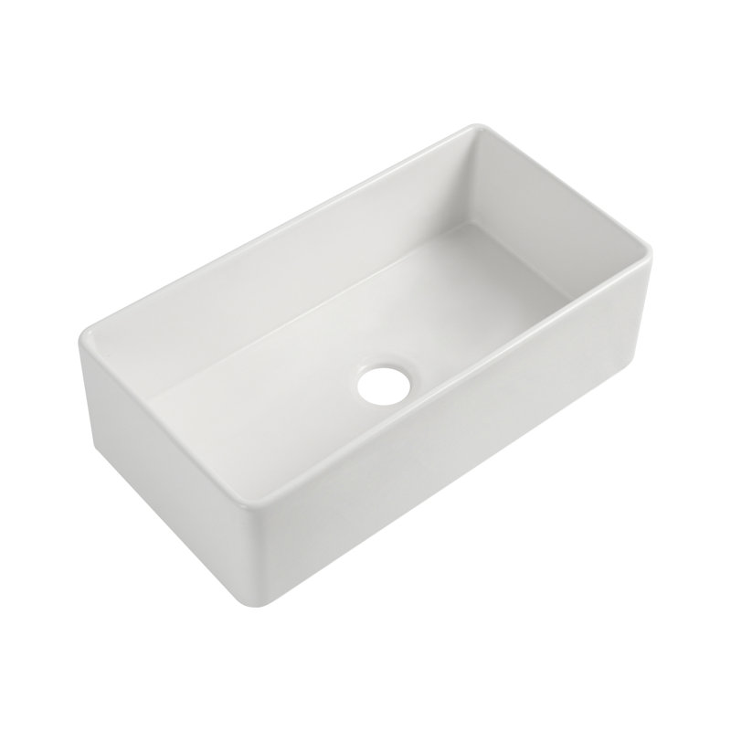 Évier de cuisine en argile réfractaire durable, style maison de campagne blanche 36 po