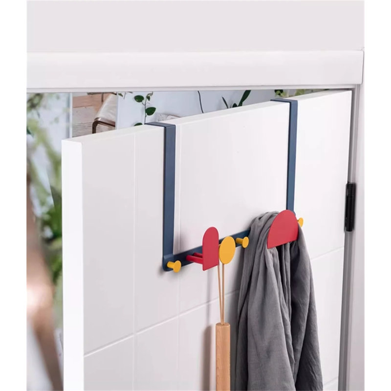 Iron Seamless Over-The-Door Hook Rack