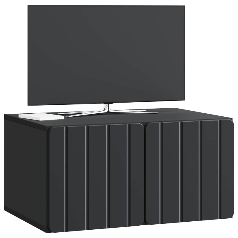 Unfinished TV Stand, 30cm H x 59.5cm L x 41cm W, Black
