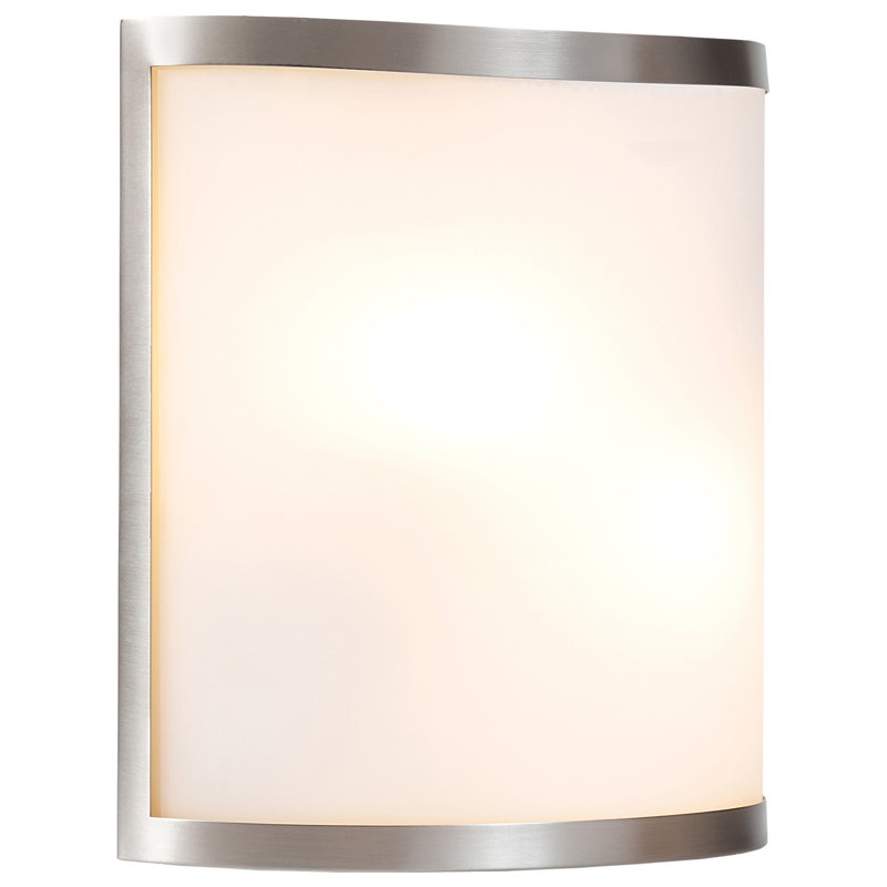 Plafonnier encastré moderne 2 lumières Rogowski, Acier brossé