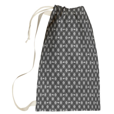 Sac à linge argyle crâne