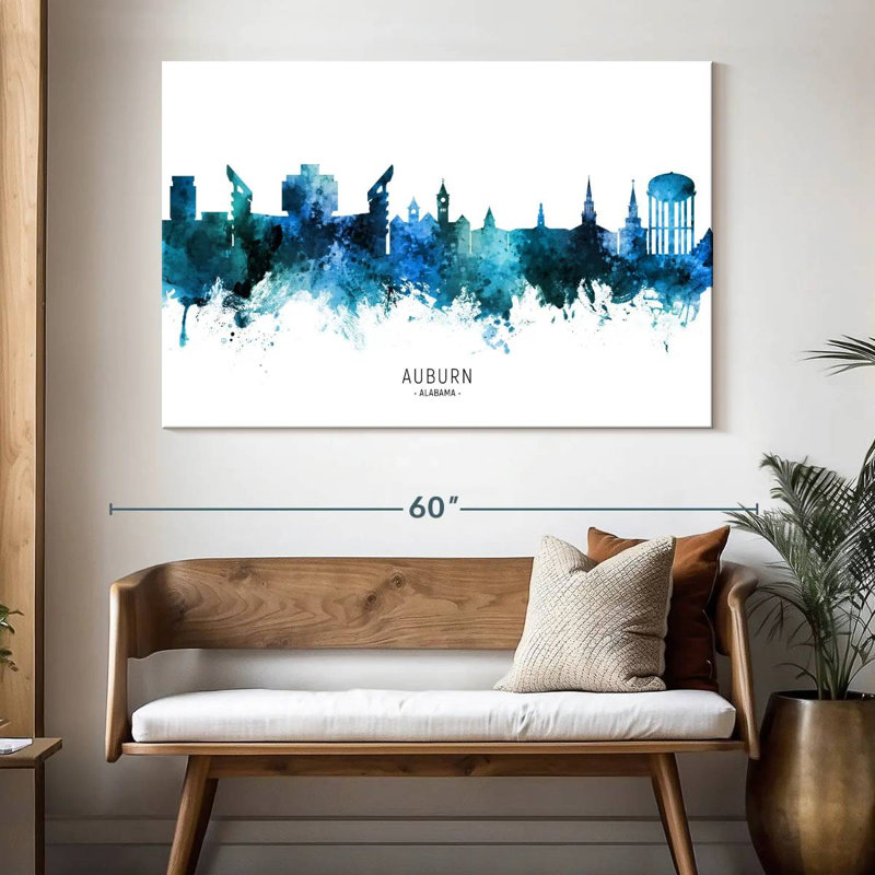 Nicci Auburn Alabama Skyline I, 34" H x 51" W