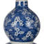 Lampe vase en céramique bleue et blanche à motif de porcelaine bleue, idéale pour le salon / le bureau / l'entrée